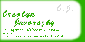 orsolya javorszky business card